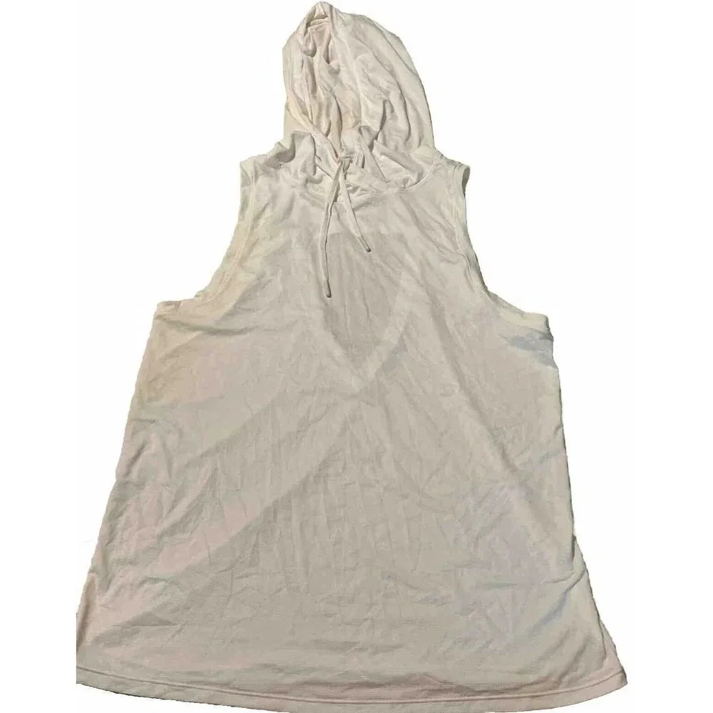 Mona B Light Weight Open Back Hooded Dry Fitting Sleeveless Active Tank